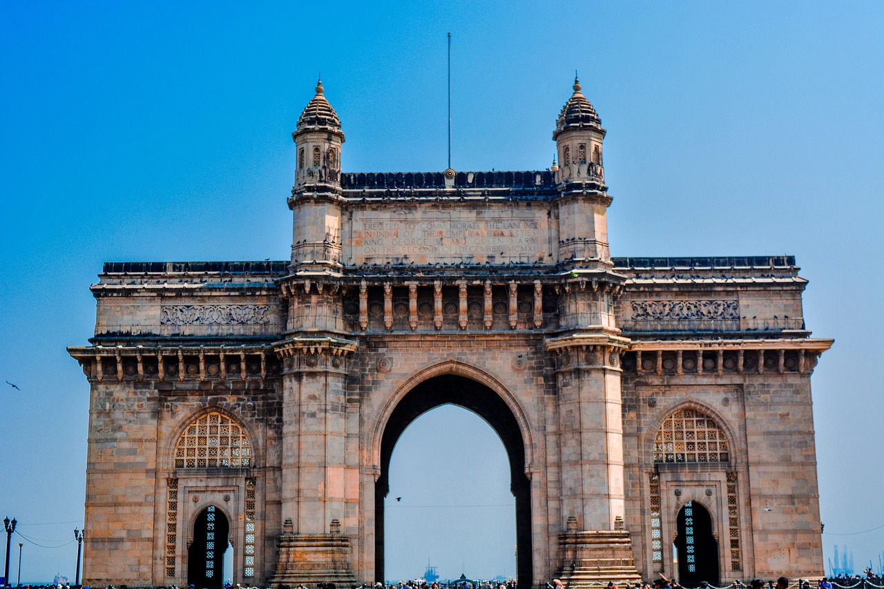 architecture, old, travel, city, sky, nature, tourism, building, stone, monument, ancient, landmark, historic, famous, facade, culture, mumbai, india, gateway, blue culture